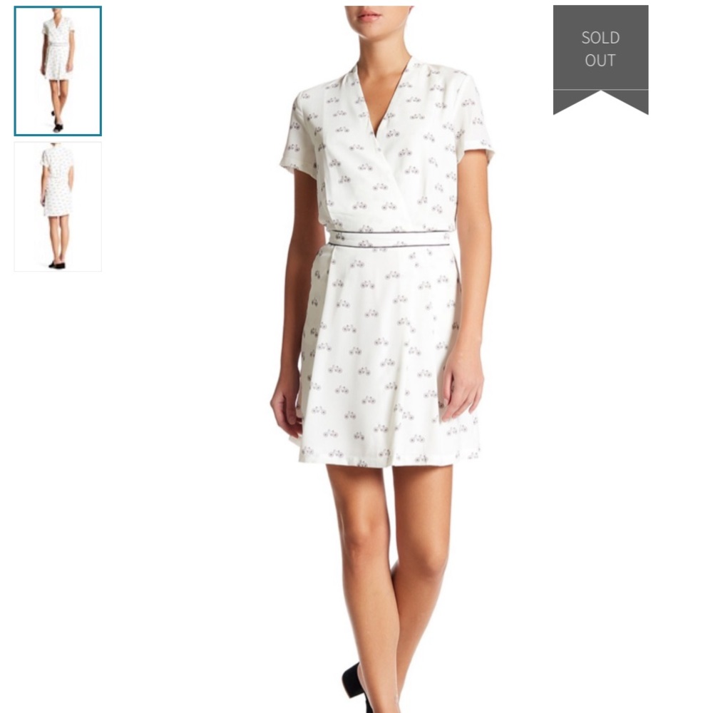 FRNCH v neck surplice bicycle dress